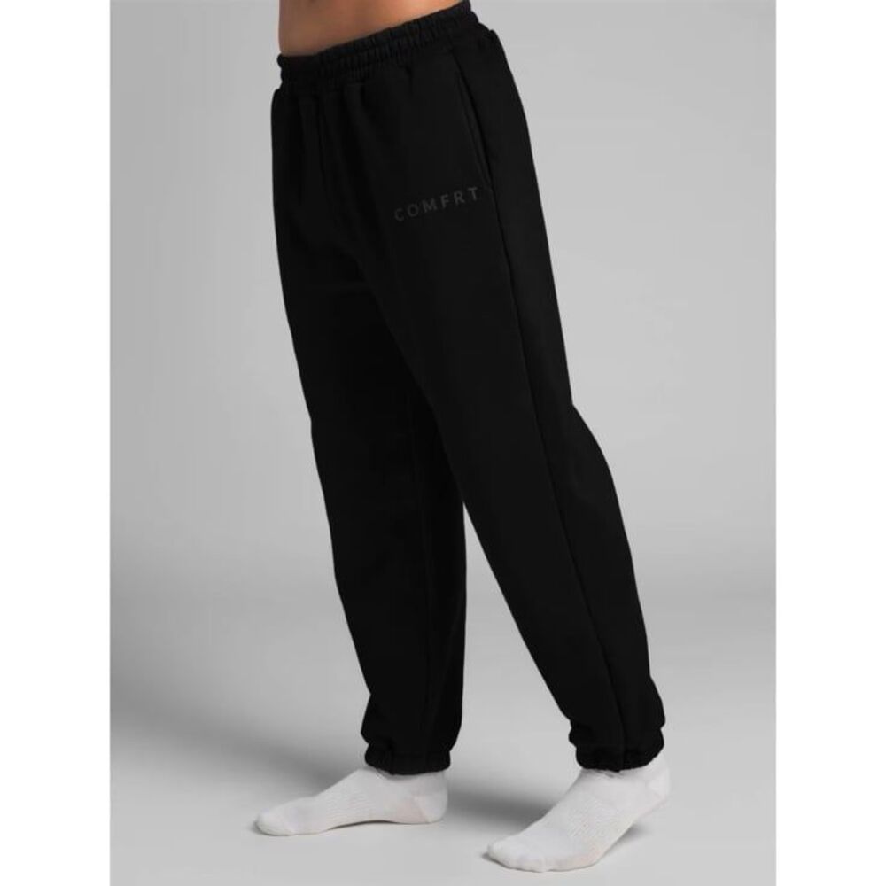 Comfrt Tranquil Jogger Oversized Sweatpants in Obsidian Black Size Large